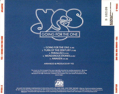 Yes - Going For The One (CD) | Excellent+ (EX+) Near Mint (NM)