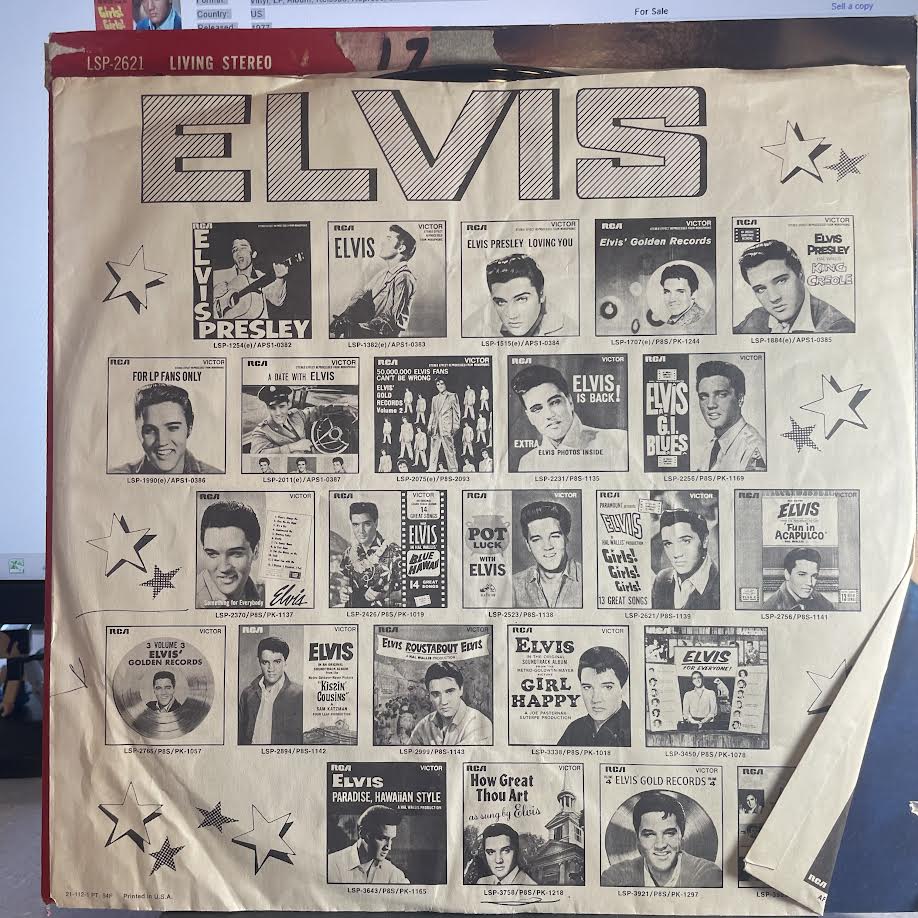 Elvis Presley - Girls! Girls! Girls! (VINYL) | Excellent+ (EX+) Very Good Plus (VG+)