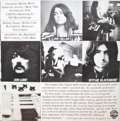 Deep Purple - Machine Head (CD) | Excellent+ (EX+) Excellent+ (EX+)