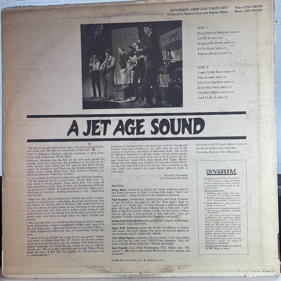 Jefferson Airplane - Jefferson Airplane Takes Off (VINYL) | Excellent+ (EX+) Very Good Plus (VG+)