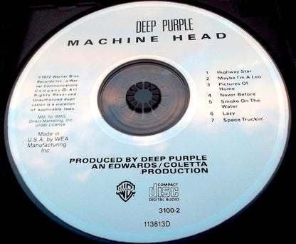 Deep Purple - Machine Head (CD) | Excellent+ (EX+) Excellent+ (EX+)