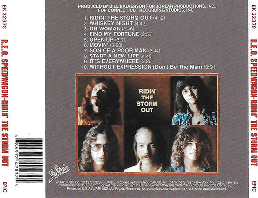 REO Speedwagon - Ridin' The Storm Out (CD) | Excellent+ (EX+) Excellent (EX)