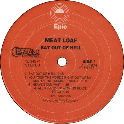Meat Loaf - Bat Out Of Hell (VINYL) | Excellent+ (EX+) Excellent+ (EX+)