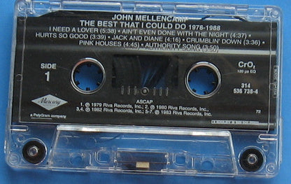 John Cougar Mellencamp - The Best That I Could Do (1978-1988) (CASSETTE) | Excellent+ (EX+) Excellent (EX)