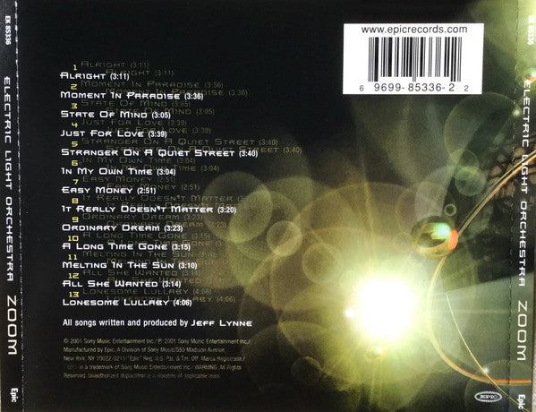 Electric Light Orchestra - Zoom (CD) | Excellent+ (EX+) Near Mint (NM)