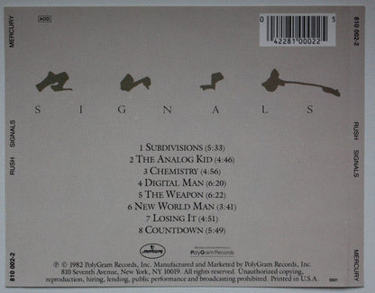 Rush - Signals (CD) | Excellent+ (EX+) Near Mint (NM)