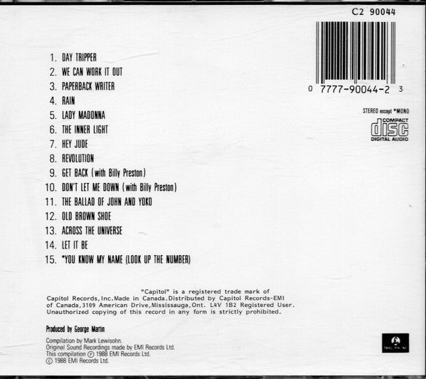 The Beatles - Past Masters: Volume Two (CD CANADA) | Excellent+ (EX+) Excellent (EX)