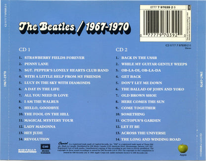 The Beatles - 1967-1970 (2xCD CANADA) | Excellent+ (EX+) Excellent+ (EX+)