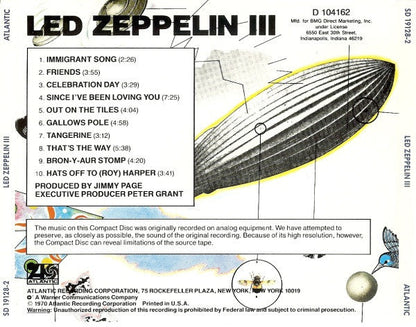 Led Zeppelin - Led Zeppelin III (CD) | Excellent+ (EX+) Near Mint (NM)