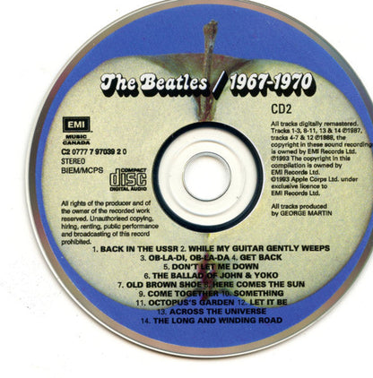 The Beatles - 1967-1970 (2xCD CANADA) | Excellent+ (EX+) Excellent+ (EX+)