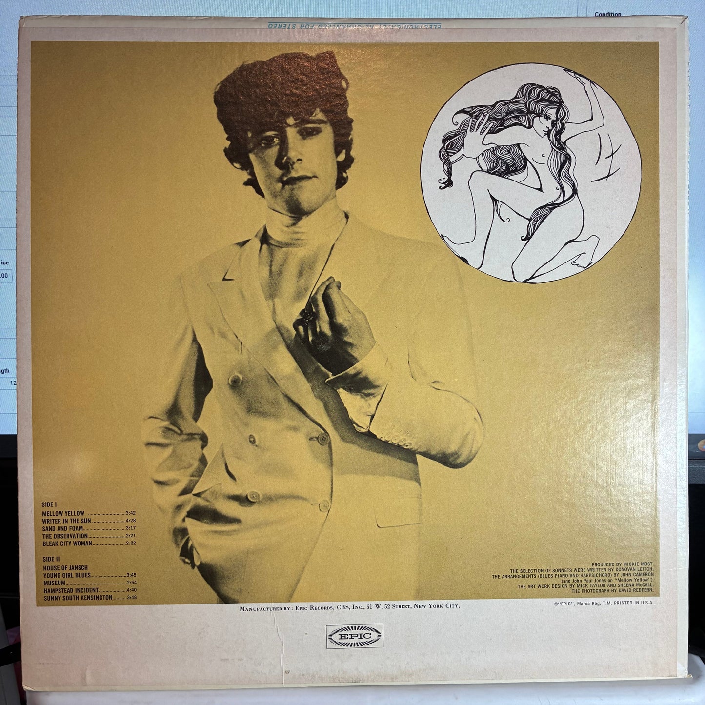 Donovan - Mellow Yellow (VINYL) | Excellent (EX) Excellent+ (EX+)
