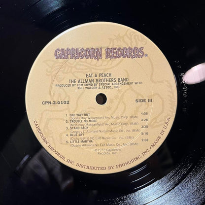The Allman Brothers Band - Eat A Peach (2xVINYL) | Excellent (EX) Very Good (VG)