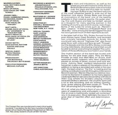 The Dickey Betts Band - Pattern Disruptive (CD) | Excellent (EX) Excellent (EX)