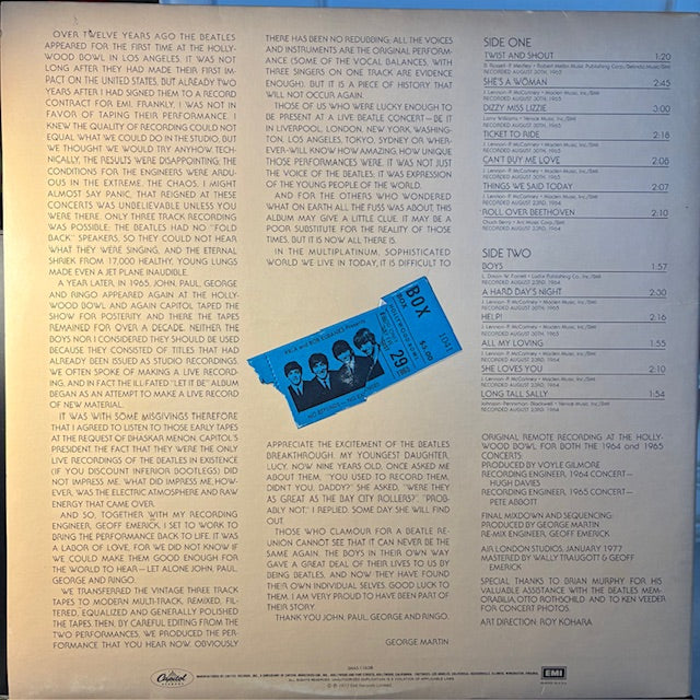 The Beatles - The Beatles At The Hollywood Bowl (VINYL) | Excellent (EX) Excellent+ (EX+)