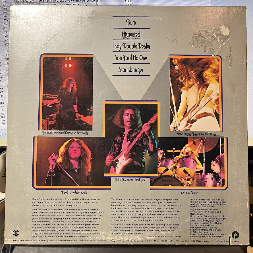 Deep Purple - Made In Europe (VINYL) | Excellent (EX) Very Good Plus (VG+)