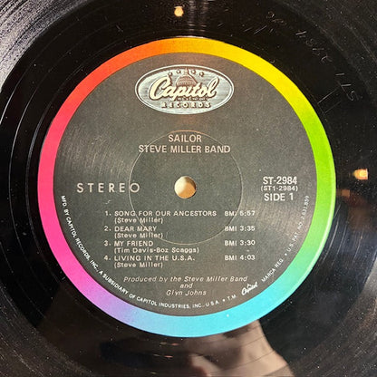 Steve Miller Band - Sailor (VINYL) | Excellent (EX) Very Good Plus (VG+)