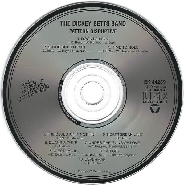The Dickey Betts Band - Pattern Disruptive (CD) | Excellent (EX) Excellent (EX)