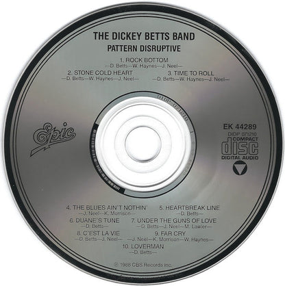 The Dickey Betts Band - Pattern Disruptive (CD) | Excellent (EX) Excellent (EX)