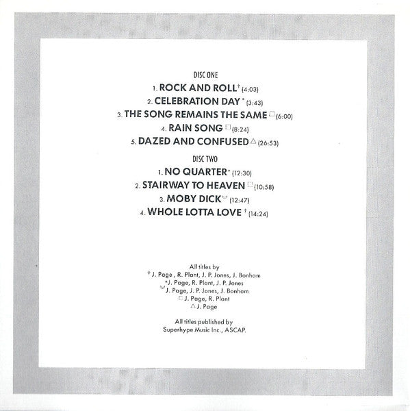 Led Zeppelin - The Soundtrack From The Film The Song Remains The Same (2xCD) | Excellent (EX) Excellent+ (EX+)