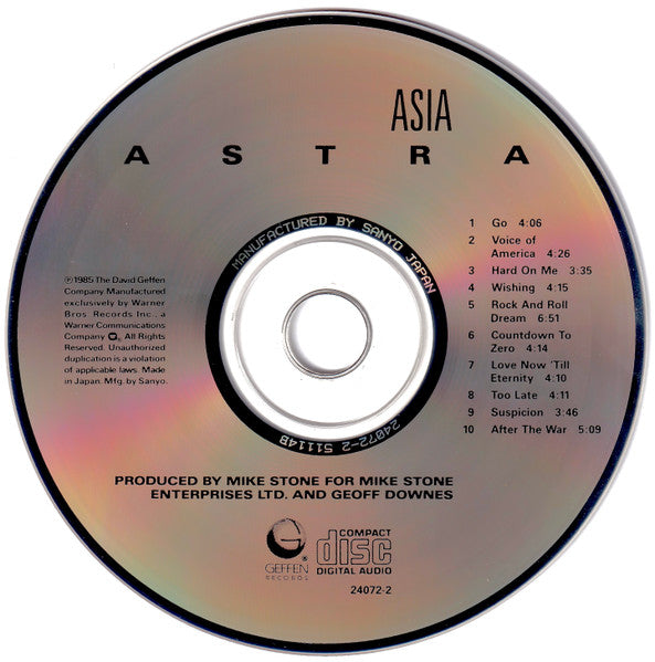 Asia (2) - Astra (CD) | Excellent (EX) Excellent (EX)
