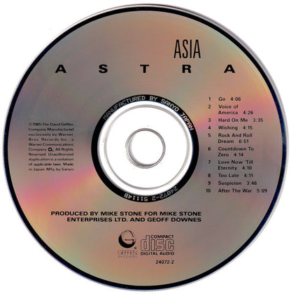 Asia (2) - Astra (CD) | Excellent (EX) Excellent (EX)