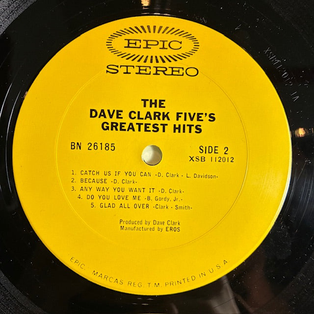 The Dave Clark Five - The Dave Clark Five's Greatest Hits (VINYL) | Excellent (EX) Very Good Plus (VG+)