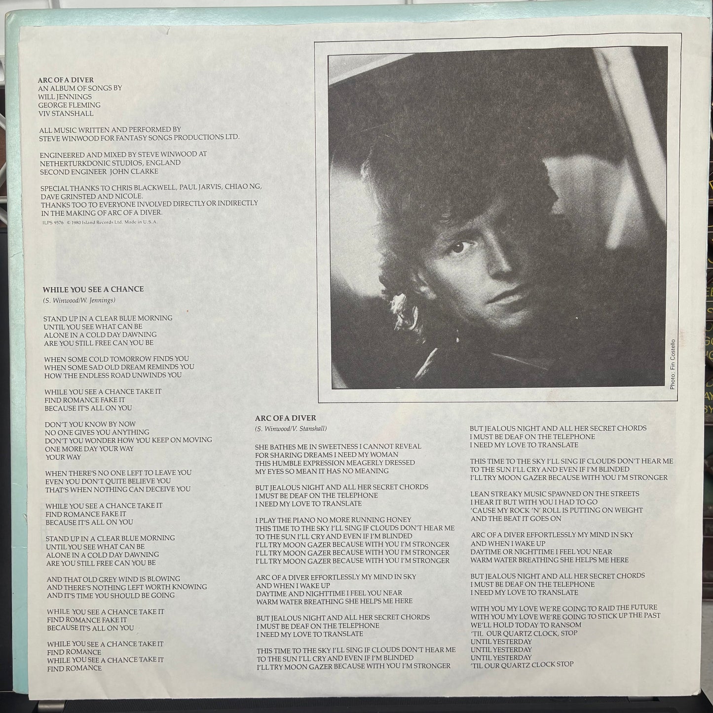 Steve Winwood - Arc Of A Diver (VINYL) | Excellent (EX) Excellent (EX)