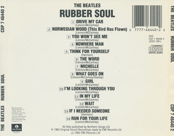 The Beatles - Rubber Soul (CD) | Excellent (EX) Excellent (EX)