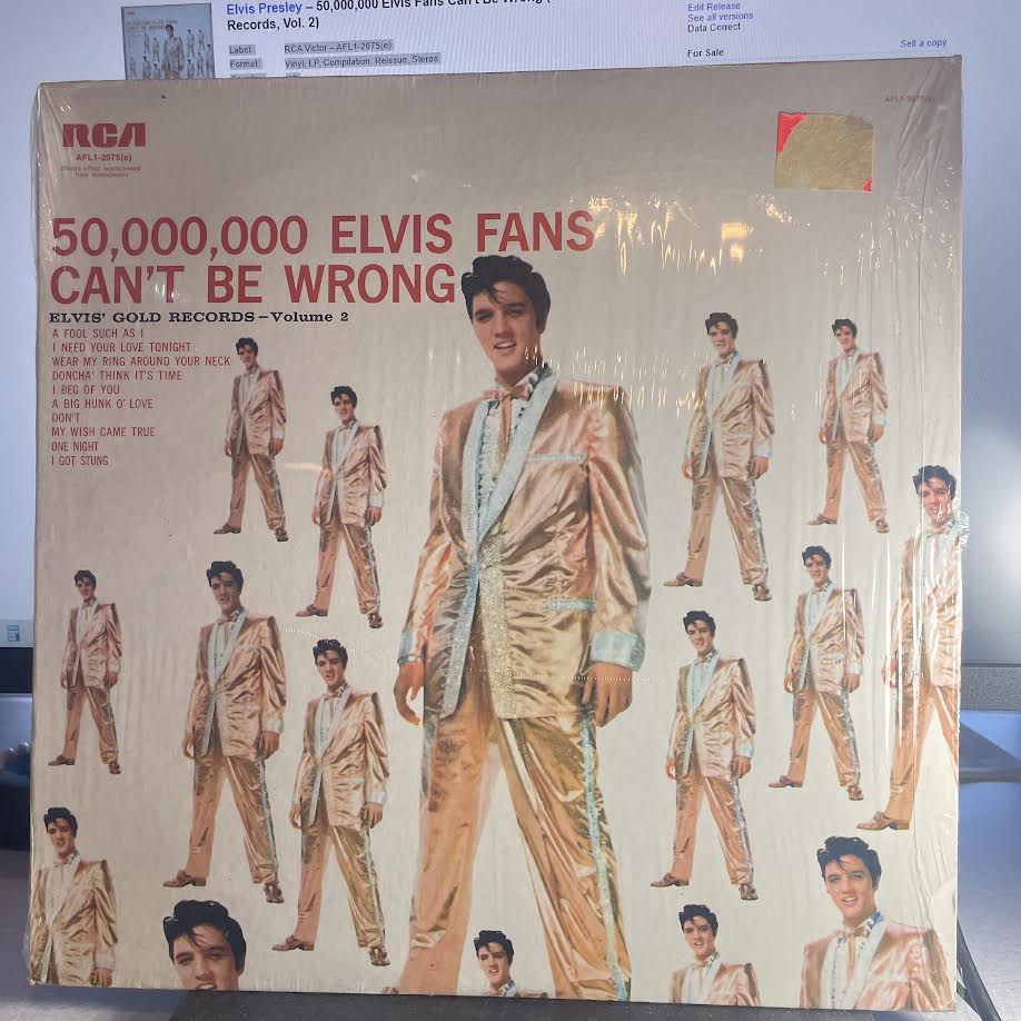 Elvis Presley - 50,000,000 Elvis Fans Can't Be Wrong (Elvis' Gold Records, Vol. 2) (VINYL) | Excellent (EX) Near Mint (NM)