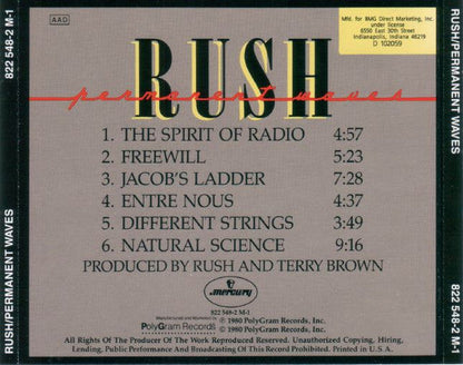 Rush - Permanent Waves (cd) | Excellent (EX) Excellent+ (EX+)