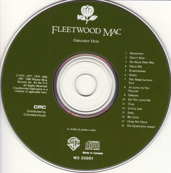 Fleetwood Mac - Greatest Hits (CD CANADA) | Excellent (EX)