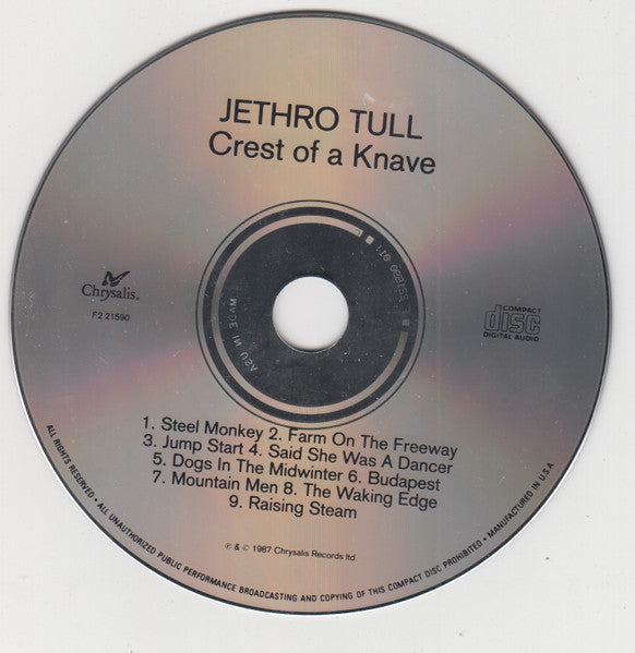 Jethro Tull - Crest Of A Knave (CD) | Excellent (EX) Near Mint (NM)