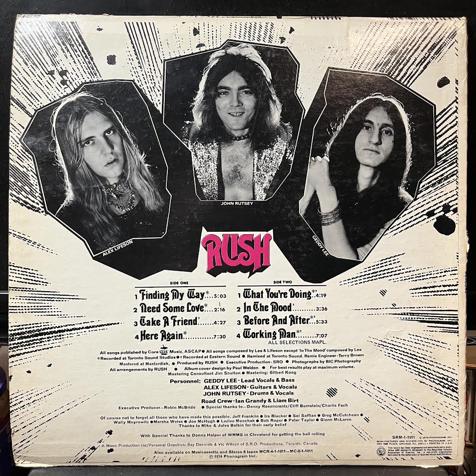 Rush - Rush (VINYL) | Excellent (EX) Very Good Plus Plus (VG++)