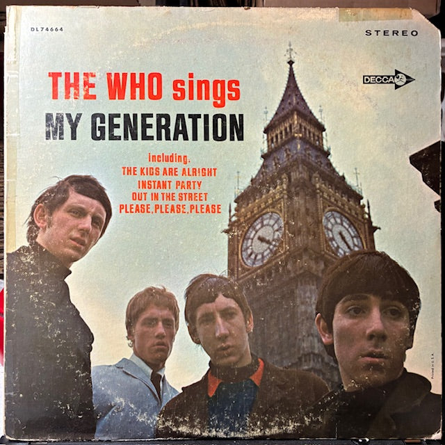 The Who - Sings My Generation (VINYL) | Excellent (EX) Very Good Plus (VG+)