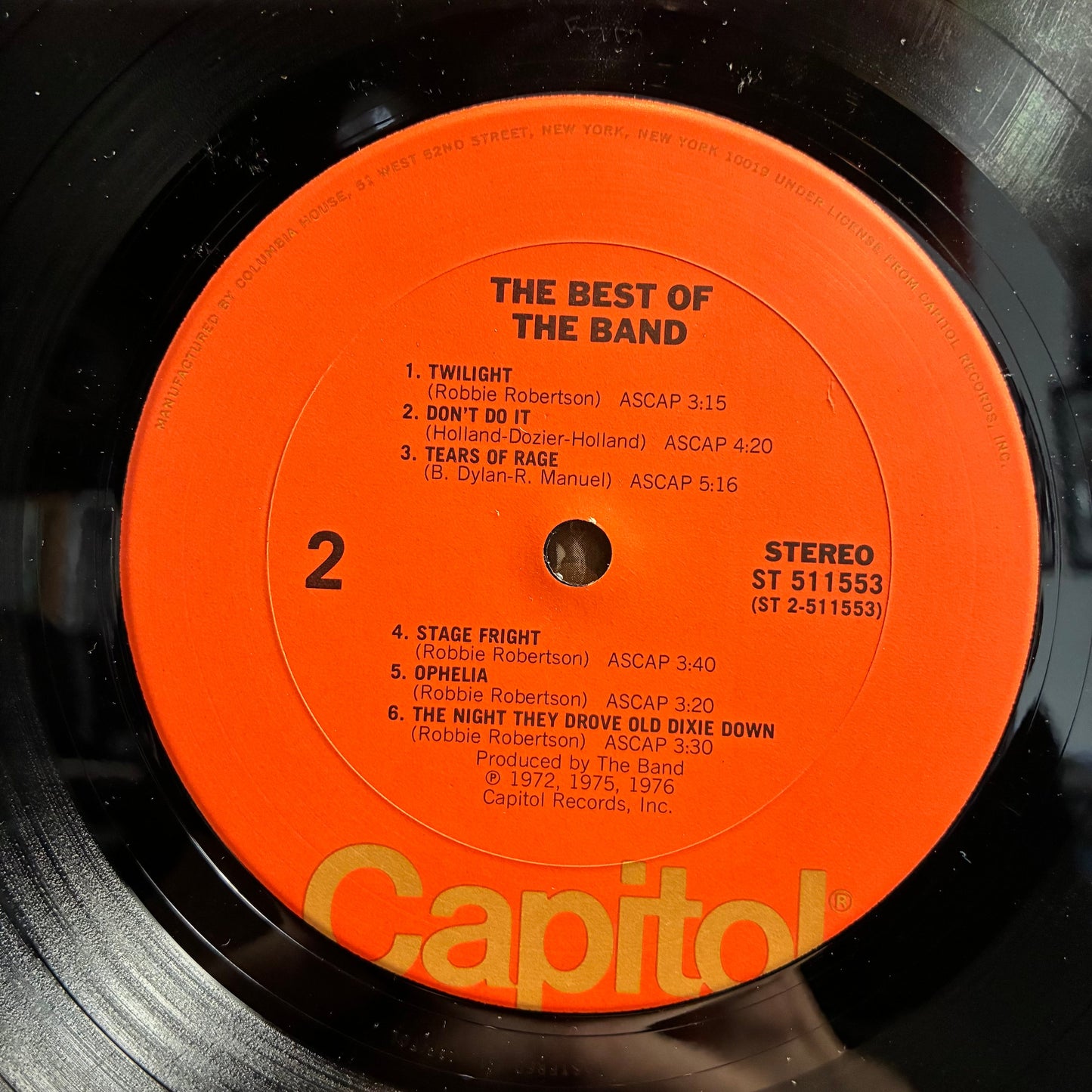 The Band - The Best Of The Band (VINYL) | Excellent (EX) Very Good Plus (VG+)