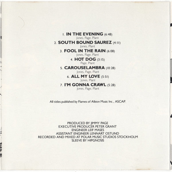 Led Zeppelin - In Through The Out Door (cd) | Excellent (EX) Near Mint (NM)