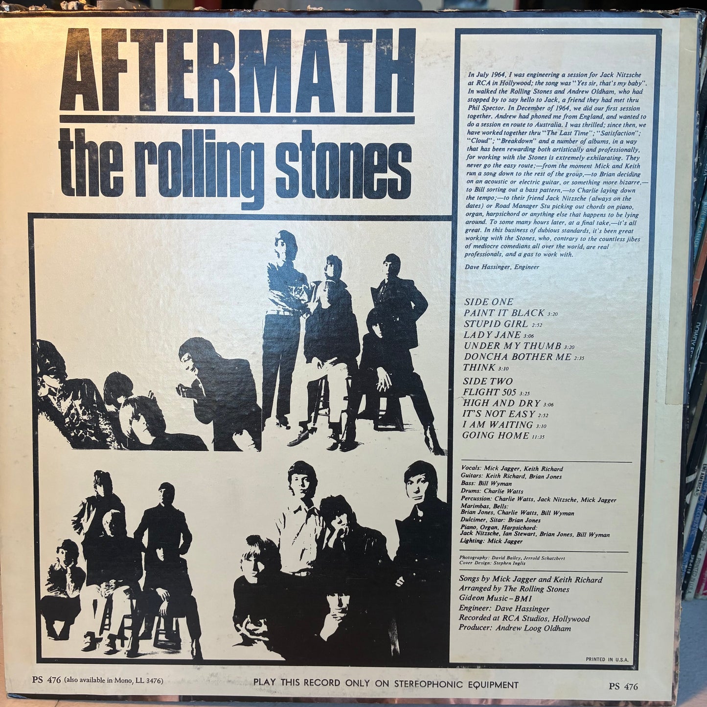 The Rolling Stones - Aftermath (VINYL) | Excellent (EX) Very Good Plus (VG+)