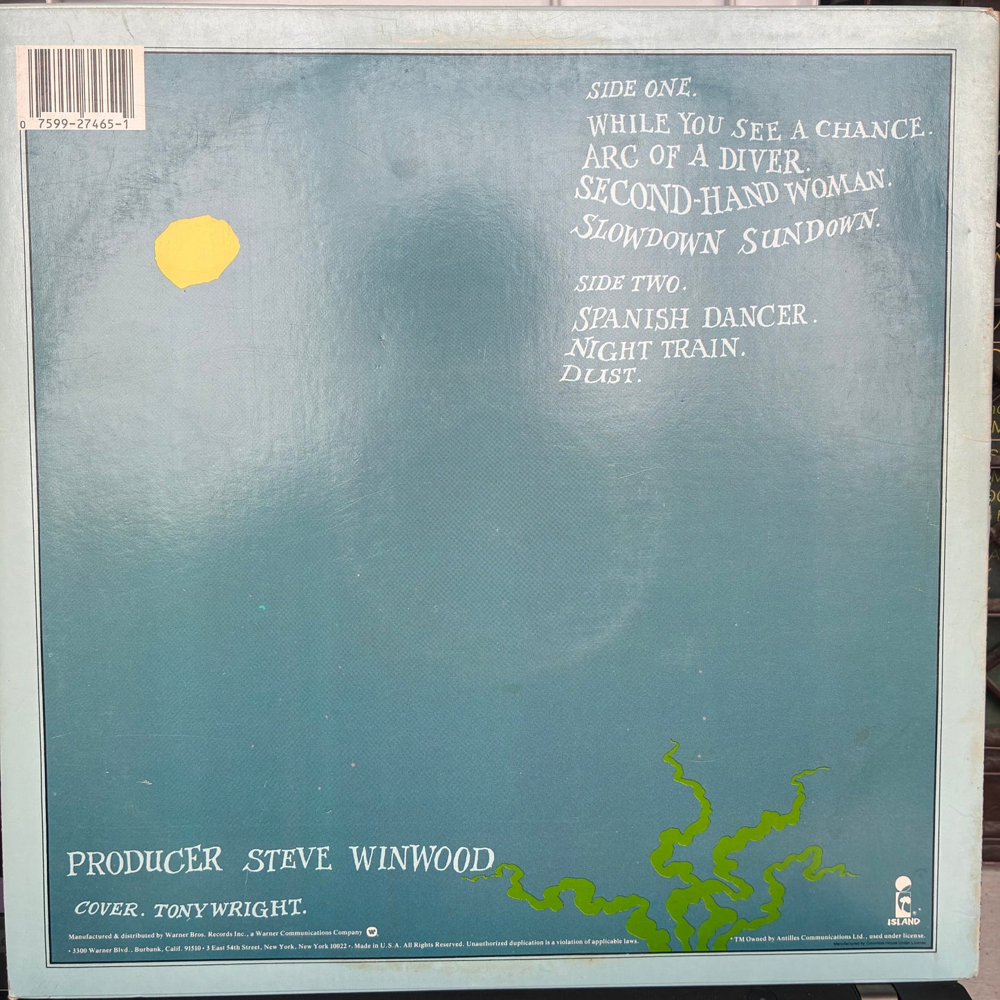 Steve Winwood - Arc Of A Diver (VINYL) | Excellent (EX) Excellent (EX)