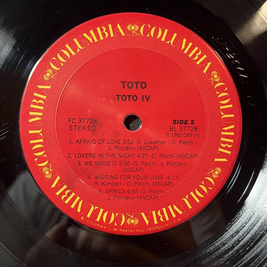 Toto - Toto IV (VINYL) | Excellent (EX) Very Good Plus (VG+)