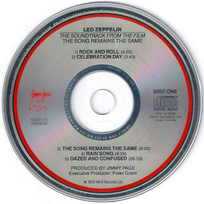 Led Zeppelin - The Soundtrack From The Film The Song Remains The Same (2xCD) | Excellent (EX) Excellent+ (EX+)