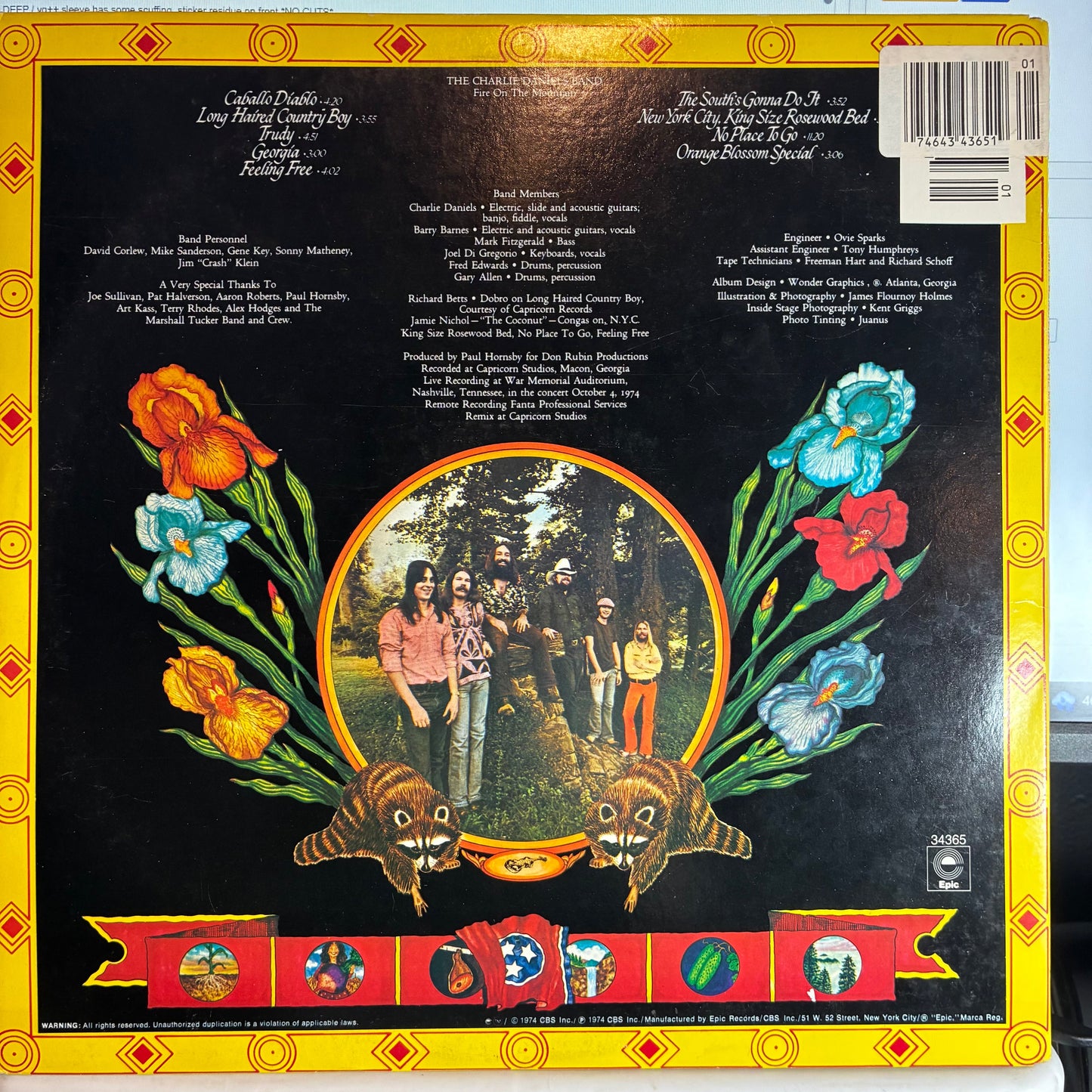 The Charlie Daniels Band - Fire On The Mountain (VINYL) | Excellent (EX) Very Good Plus Plus (VG++)