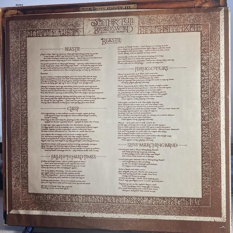 Jethro Tull - The Broadsword And The Beast (VINYL) | Excellent (EX) Excellent (EX)