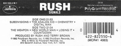 Rush - Signals (CASSETTE) | Excellent (EX) Excellent (EX)