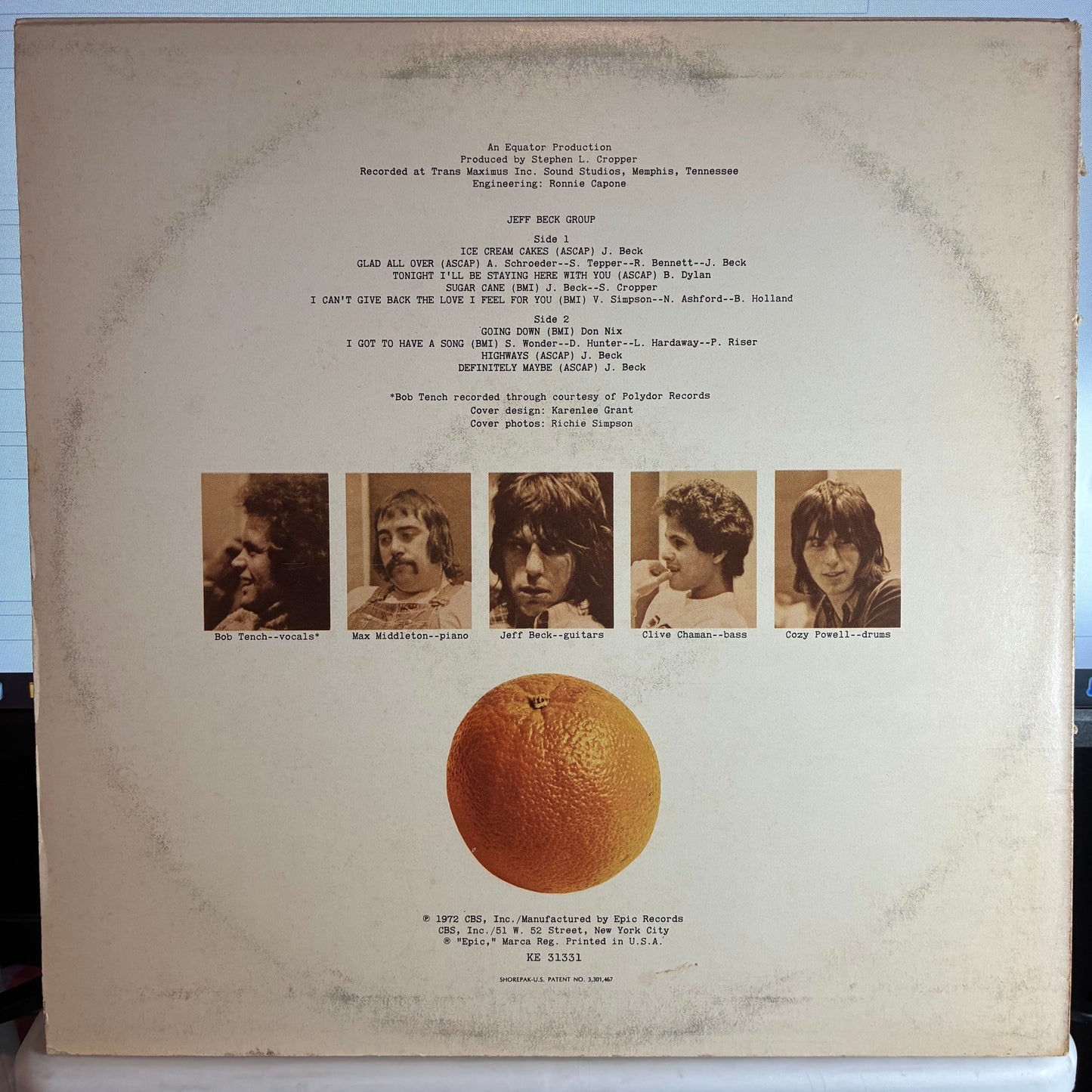 Jeff Beck Group - Jeff Beck Group (VINYL) | Excellent (EX) Very Good Plus (VG+)