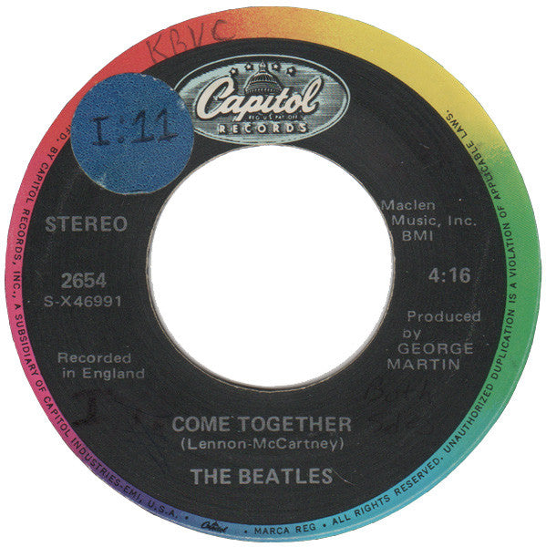 The Beatles - Something / Come Together (7" VINYL) | Excellent (EX) Very Good Plus (VG+)