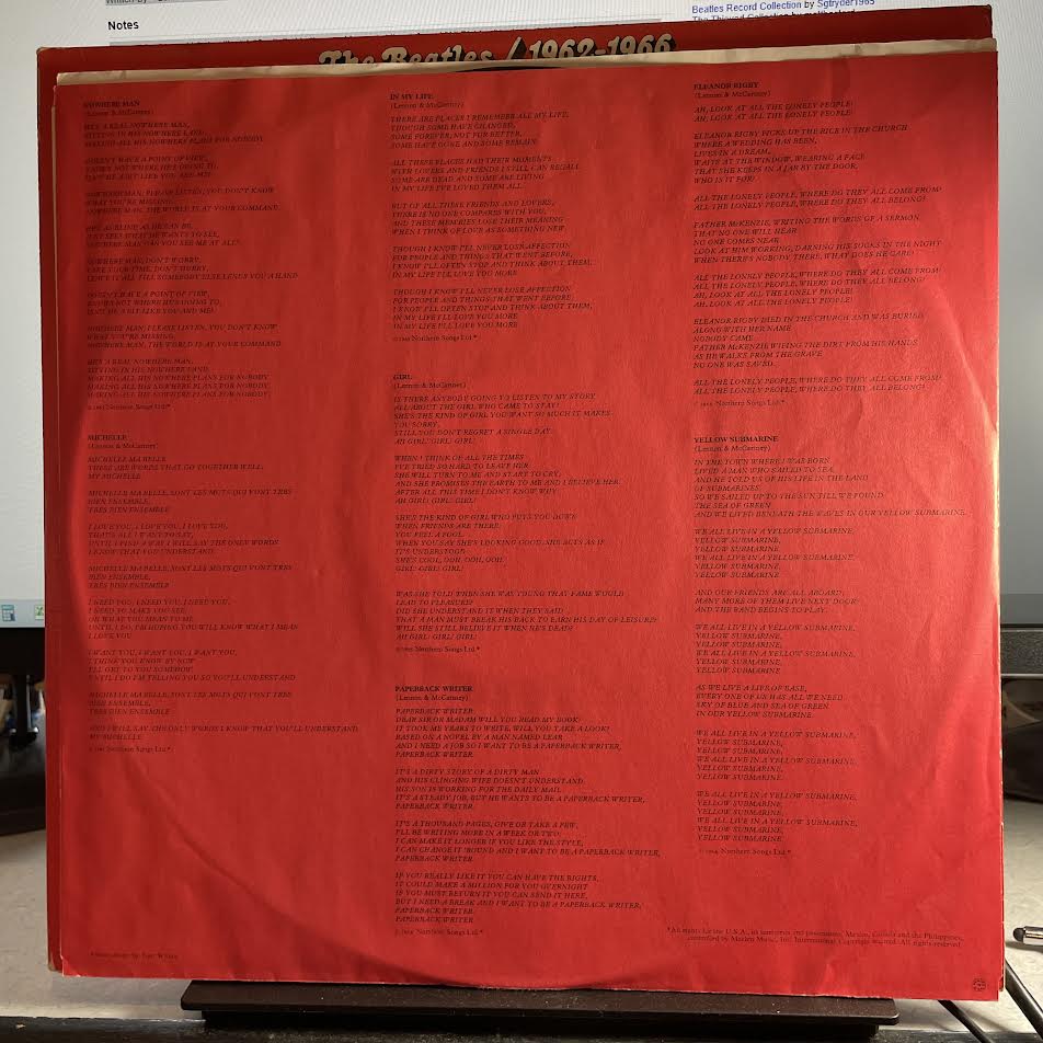 The Beatles - 1962-1966 (2xVINYL) | Excellent (EX) Excellent+ (EX+)