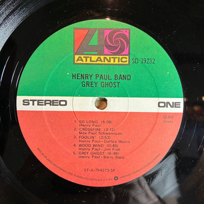 Henry Paul Band - Grey Ghost (VINYL) | Excellent (EX) Excellent+ (EX+)