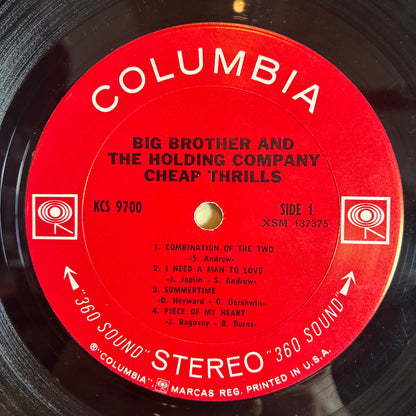 Big Brother & The Holding Company - Cheap Thrills (VINYL) | Excellent (EX) Very Good Plus (VG+)