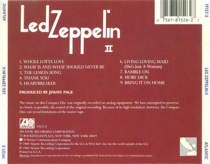 Led Zeppelin - Led Zeppelin II (CD) | Excellent (EX)