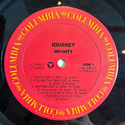 Journey - Infinity (VINYL) | Excellent (EX) Very Good Plus (VG+)
